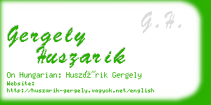 gergely huszarik business card